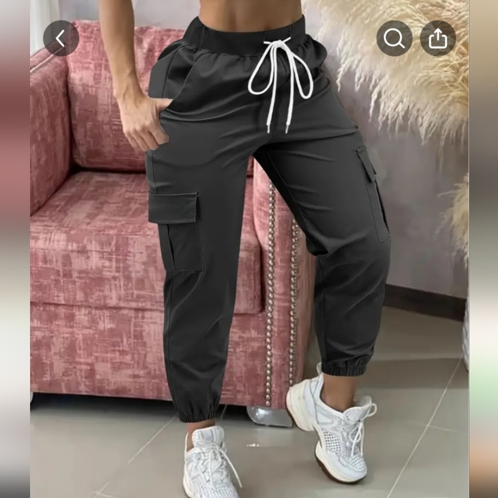 Women's Black Cargo Pants